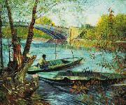 Vincent Van Gogh Fishing in the Spring, Pont de Clichy oil on canvas